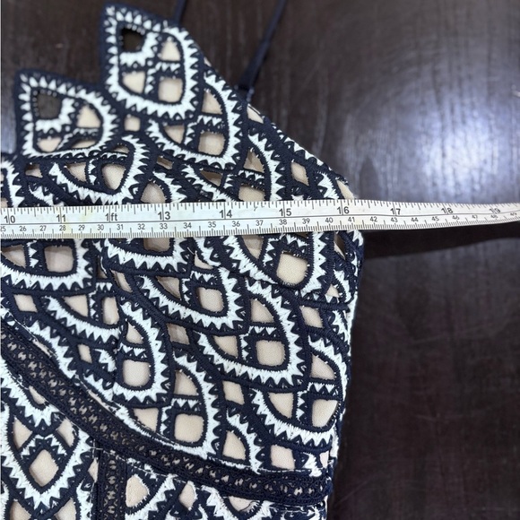 Navy Blue  Semi-Formal Dress Size Medium Brocade Minuet - Picture 6 of 12